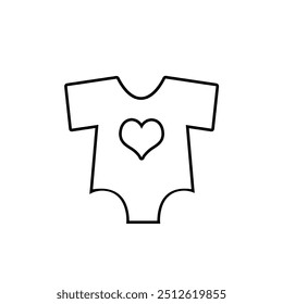 Baby romper icon isolated on white background.