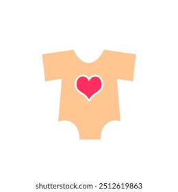 Baby romper icon isolated on white background.