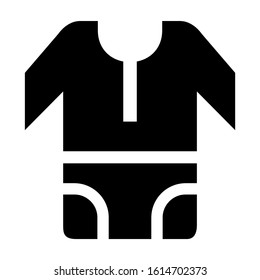 baby romper icon isolated sign symbol vector illustration - high quality black style vector icons
