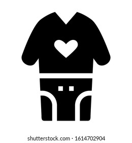 baby romper icon isolated sign symbol vector illustration - high quality black style vector icons
