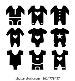 baby romper icon isolated sign symbol vector illustration - Collection of high quality black style vector icons
