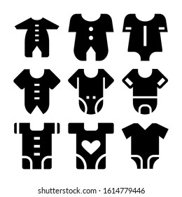 baby romper icon isolated sign symbol vector illustration - Collection of high quality black style vector icons
