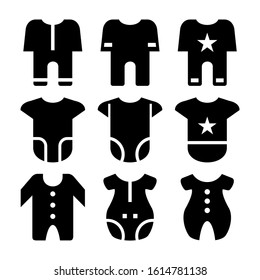 baby romper icon isolated sign symbol vector illustration - Collection of high quality black style vector icons
