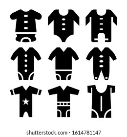 baby romper icon isolated sign symbol vector illustration - Collection of high quality black style vector icons
