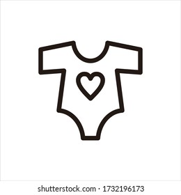 Baby Romper icon - minimal thin line web icon.