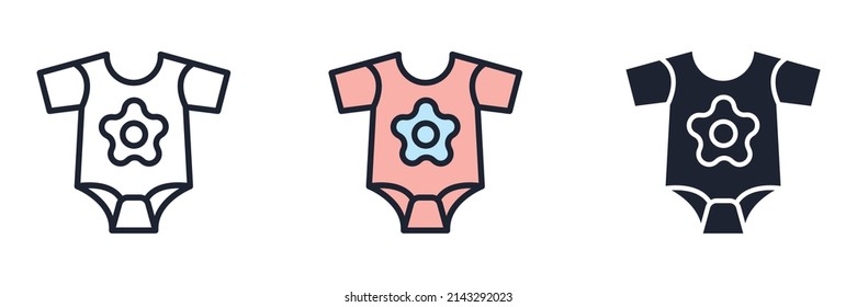 baby romper icon symbol template for graphic and web design collection logo vector illustration