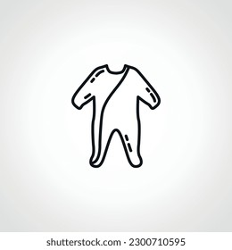 baby romper line icon. Bodysuit baby outline icon.