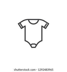 Baby romper line icon. linear style sign for mobile concept and web design. Infant clothes outline vector icon. Symbol, logo illustration. Pixel perfect vector graphics