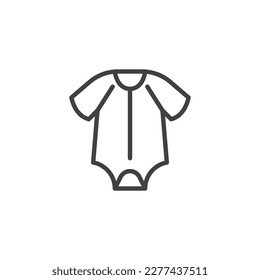Baby romper line icon. linear style sign for mobile concept and web design. Jumpsuit romper outline vector icon. Symbol, logo illustration. Vector graphics