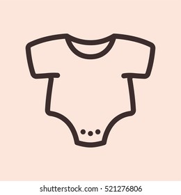 Baby Romper Minimalistic Flat Line Circle Solid Stroke Icon Pictogram Symbol