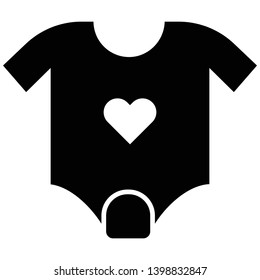 baby romper shirt icon vector