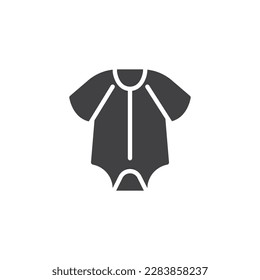 Baby romper vector icon. filled flat sign for mobile concept and web design. Jumpsuit romper glyph icon. Symbol, logo illustration. Vector graphics