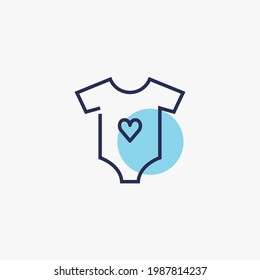 baby romper vector icon newborn baby clothes