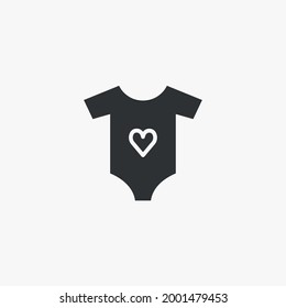 baby romper vector icon newborn baby clothes
