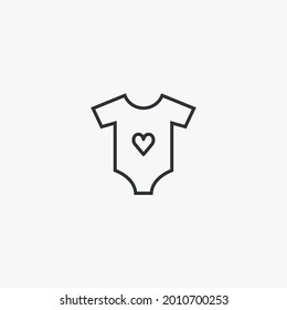 baby romper vector icon newborn baby clothes