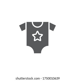 Baby romper vector icon symbol clothes isolated on white background