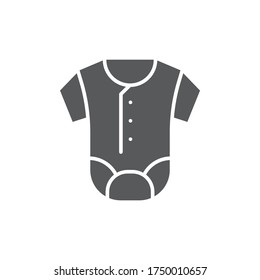 Baby romper vector icon symbol clothes isolated on white background