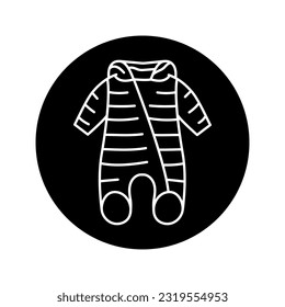 Baby rompers black line icon. Pictogram for web page, mobile app, promo.