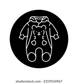 Baby rompers black line icon. Pictogram for web page, mobile app, promo.