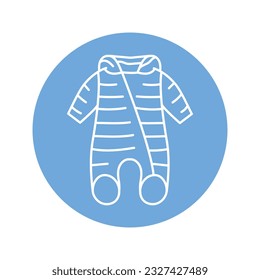 Baby rompers black line icon. Pictogram for web page, mobile app, promo.