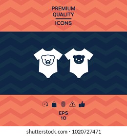 Baby rompers icon