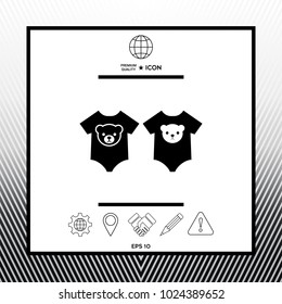 Baby rompers icon