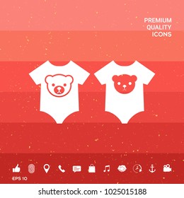 Baby rompers icon