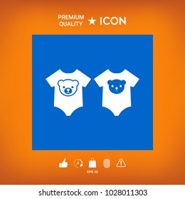 Baby rompers icon