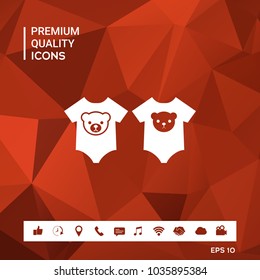 Baby rompers icon