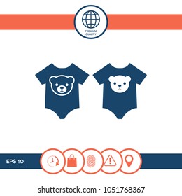 Baby rompers icon