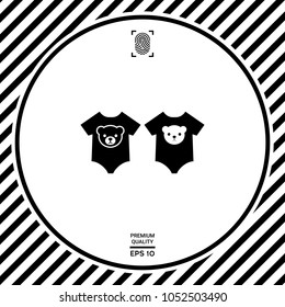 Baby rompers icon