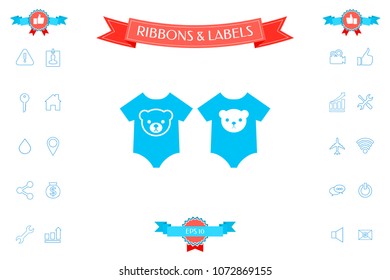 Baby rompers icon
