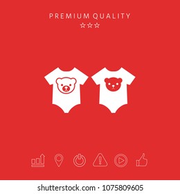 Baby rompers icon