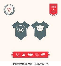 Baby rompers icon