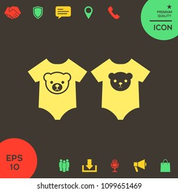 Baby rompers icon