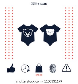 Baby rompers icon
