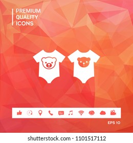 Baby rompers icon