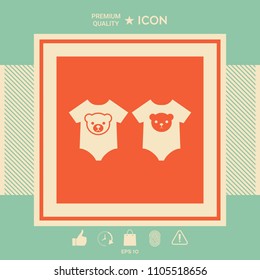 Baby rompers icon