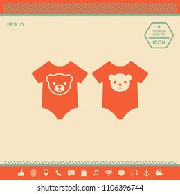 Baby rompers icon