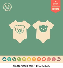 Baby rompers icon