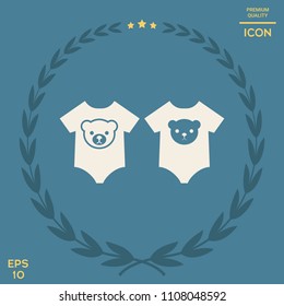 Baby rompers icon