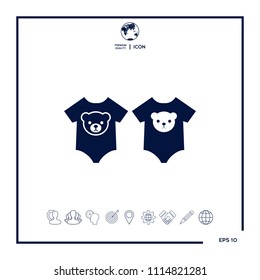 Baby rompers icon