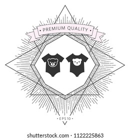Baby rompers icon