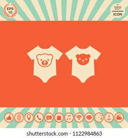 Baby rompers icon