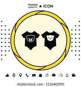 Baby rompers icon