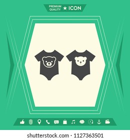 Baby rompers icon