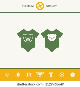 Baby rompers icon