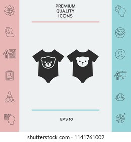 Baby rompers icon