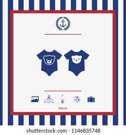 Baby rompers icon