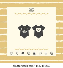Baby rompers icon